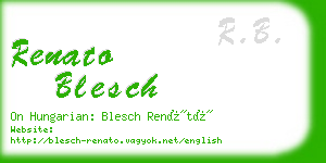 renato blesch business card